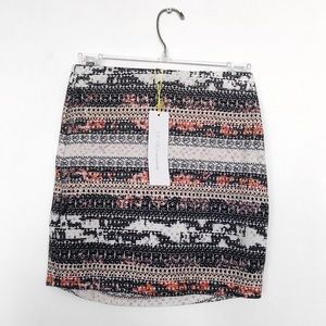 BCBGeneration Multi-Color Geometric Print Mini Skirt XS NWT